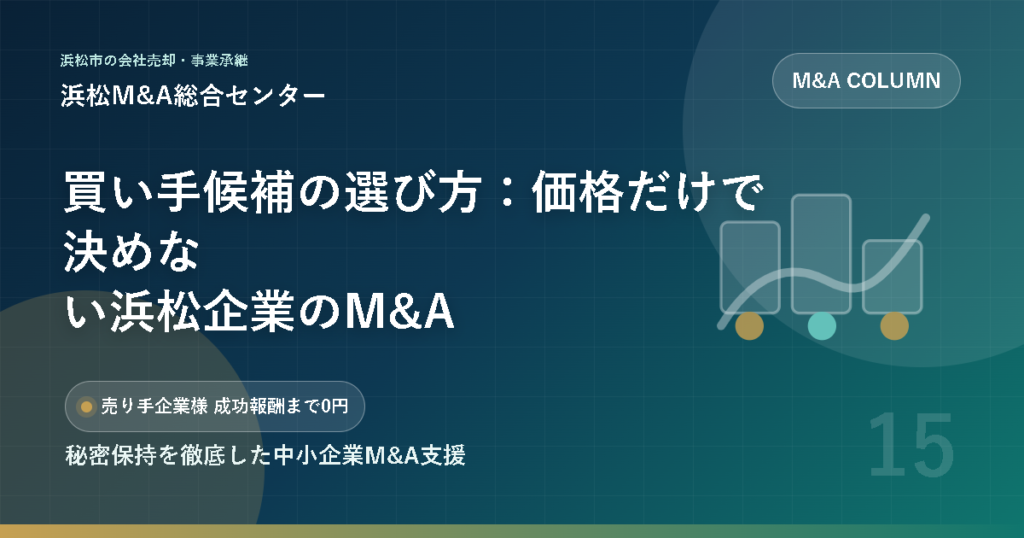 買い手候補の選び方：価格だけで決めない浜松企業のM&A
