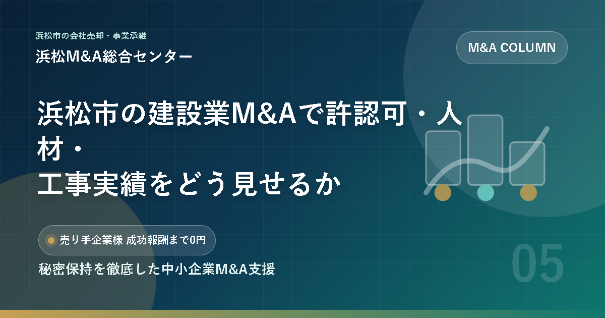 浜松市の建設業M&Aで許認可・人材・工事実績をどう見せるか