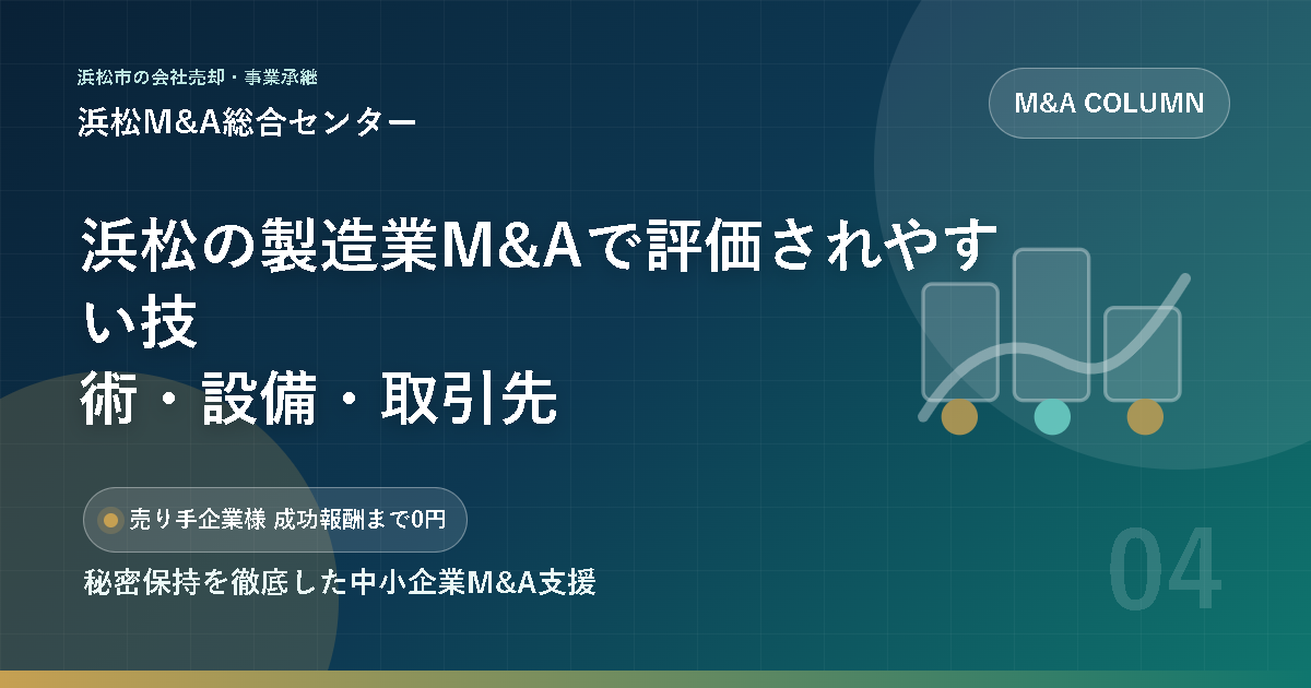 浜松の製造業M&Aで評価されやすい技術・設備・取引先