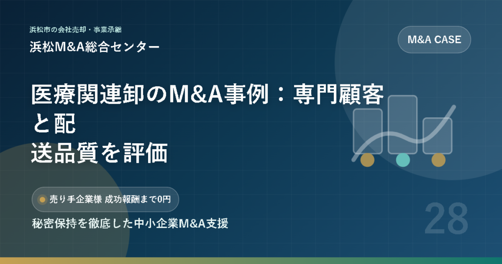医療関連卸のM&A事例：専門顧客と配送品質を評価