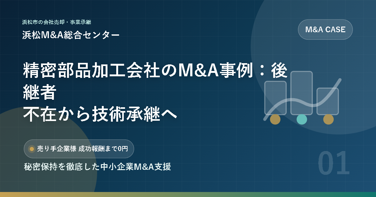 精密部品加工会社のM&A事例：後継者不在から技術承継へ