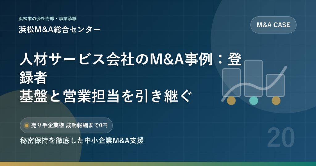 人材サービス会社のM&A事例：登録者基盤と営業担当を引き継ぐ